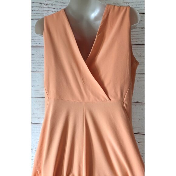 Helly Hansen Vik Dress Orange V-Back A-Line Sleeveless Sporty Summer Pockets M - Picture 4 of 16